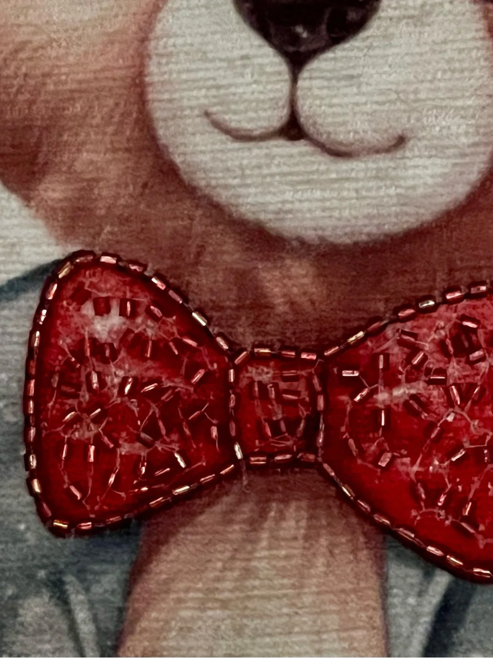 Plush Teddy Bear Accent Pillow in Red with Top Hat Design